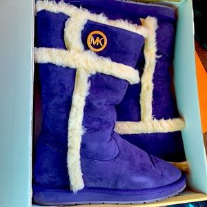 Michael Kors purple snow boots